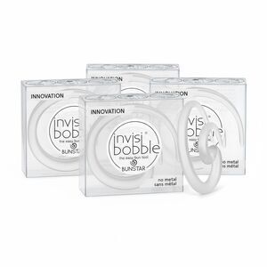 Lot of 4 Invisibobble Bunstar Traceless Bun Tool - No Metal - Clear, Total 8 PCS